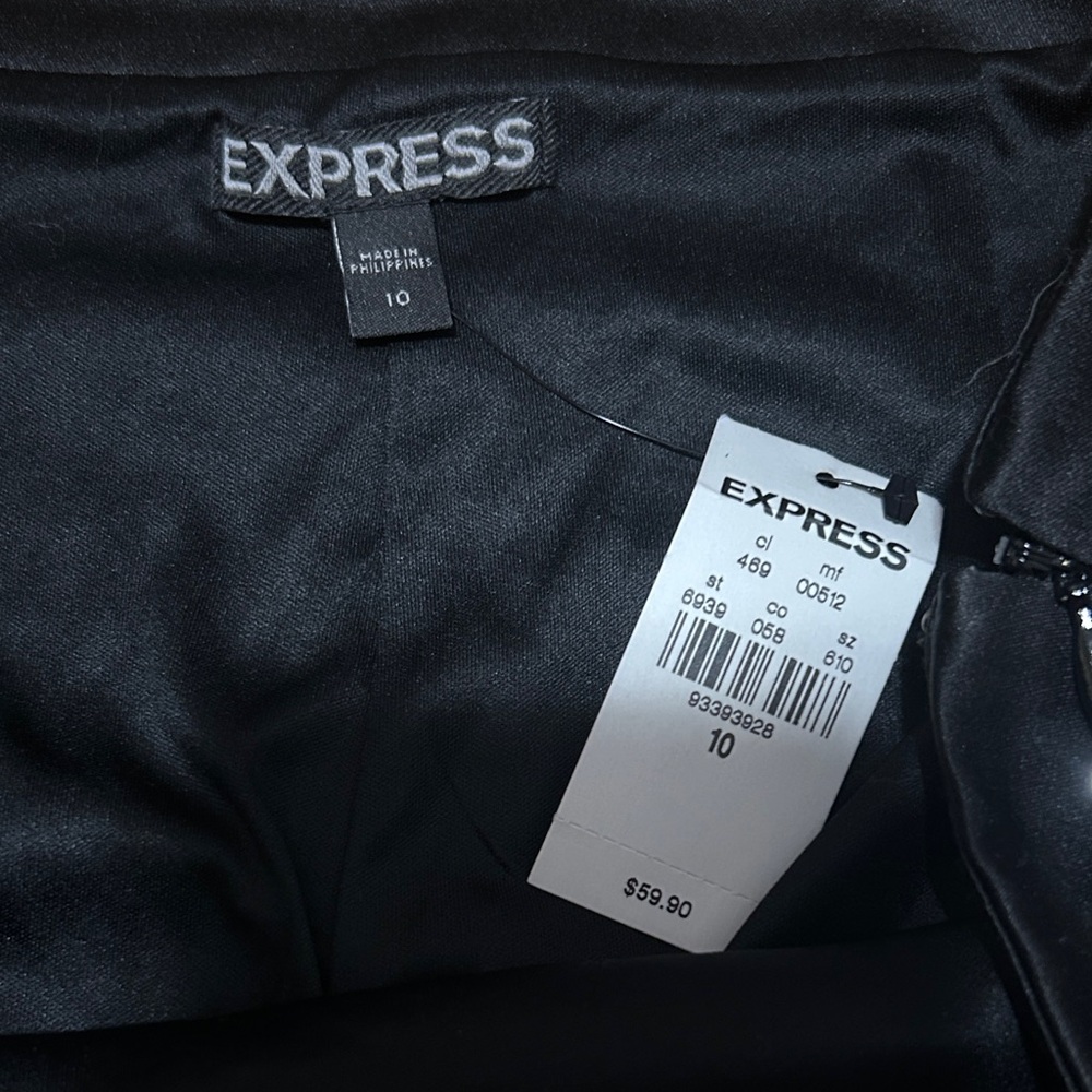 Express Glittering Black Pencil Skirt Size 10 Tags Attached - Picture 2 of 4